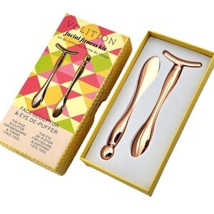 NWT: Volition Rose Gold Tools Face sculptor-depuffer Facial Fitness Kit(2 tools)